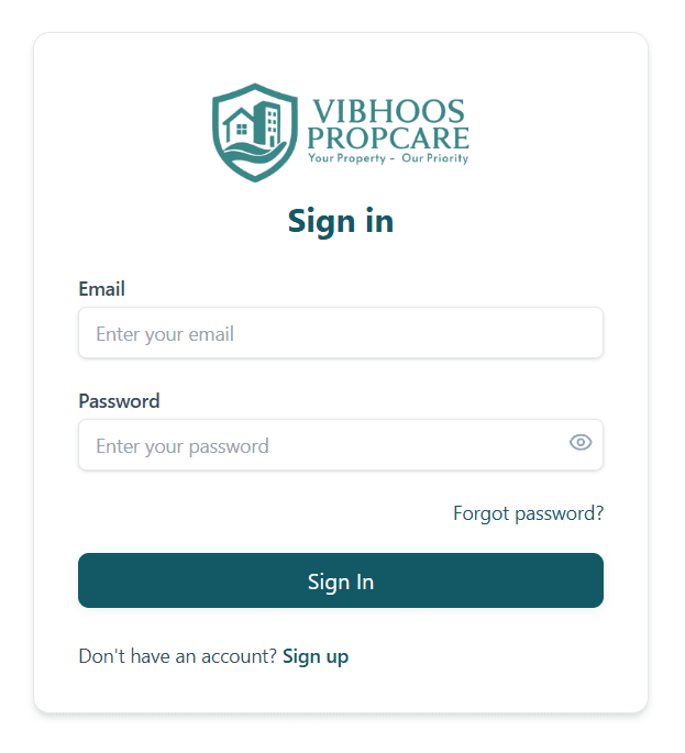Step 2: Access Sign In Page